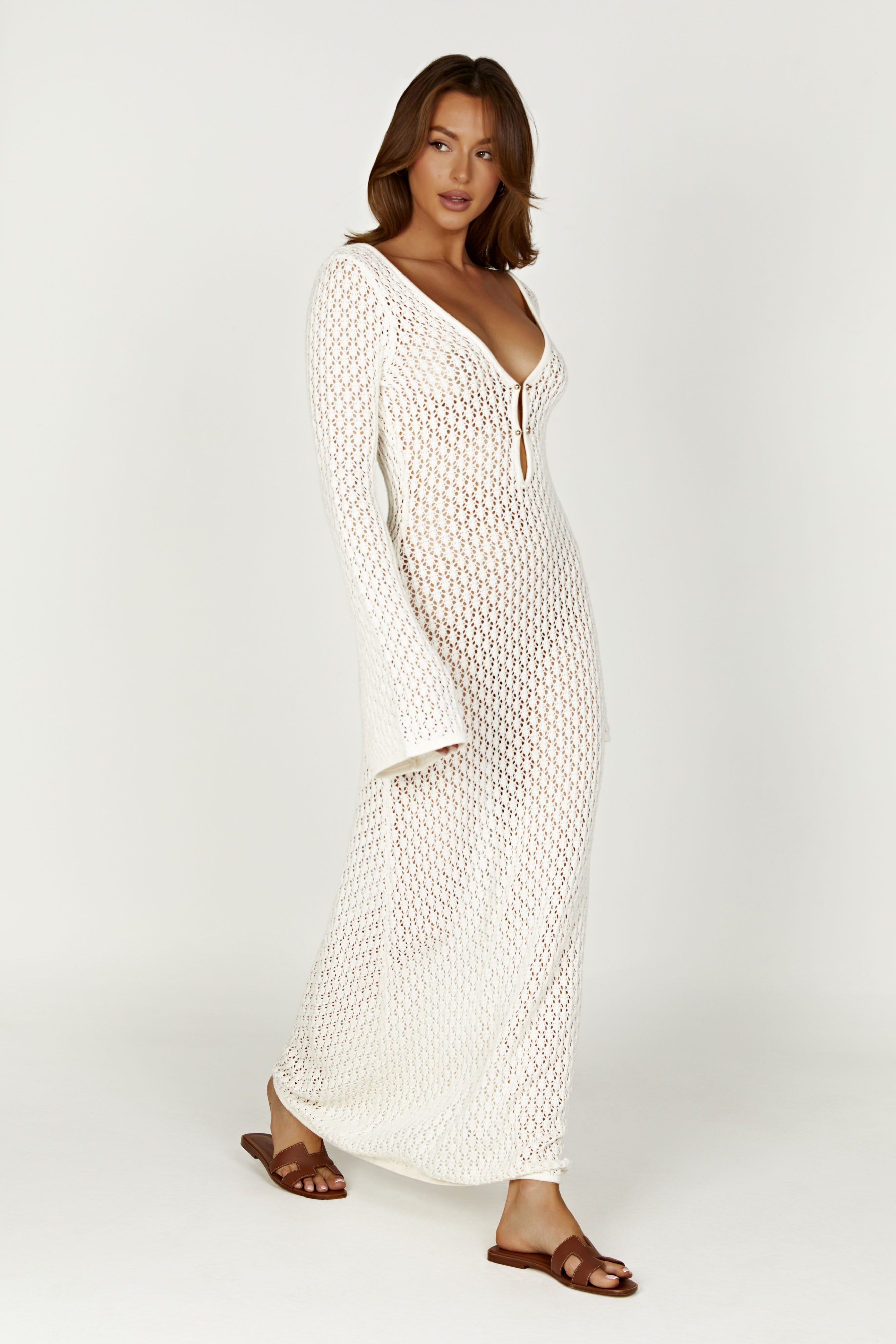 Kayleigh - Flare sleeve maxi dress