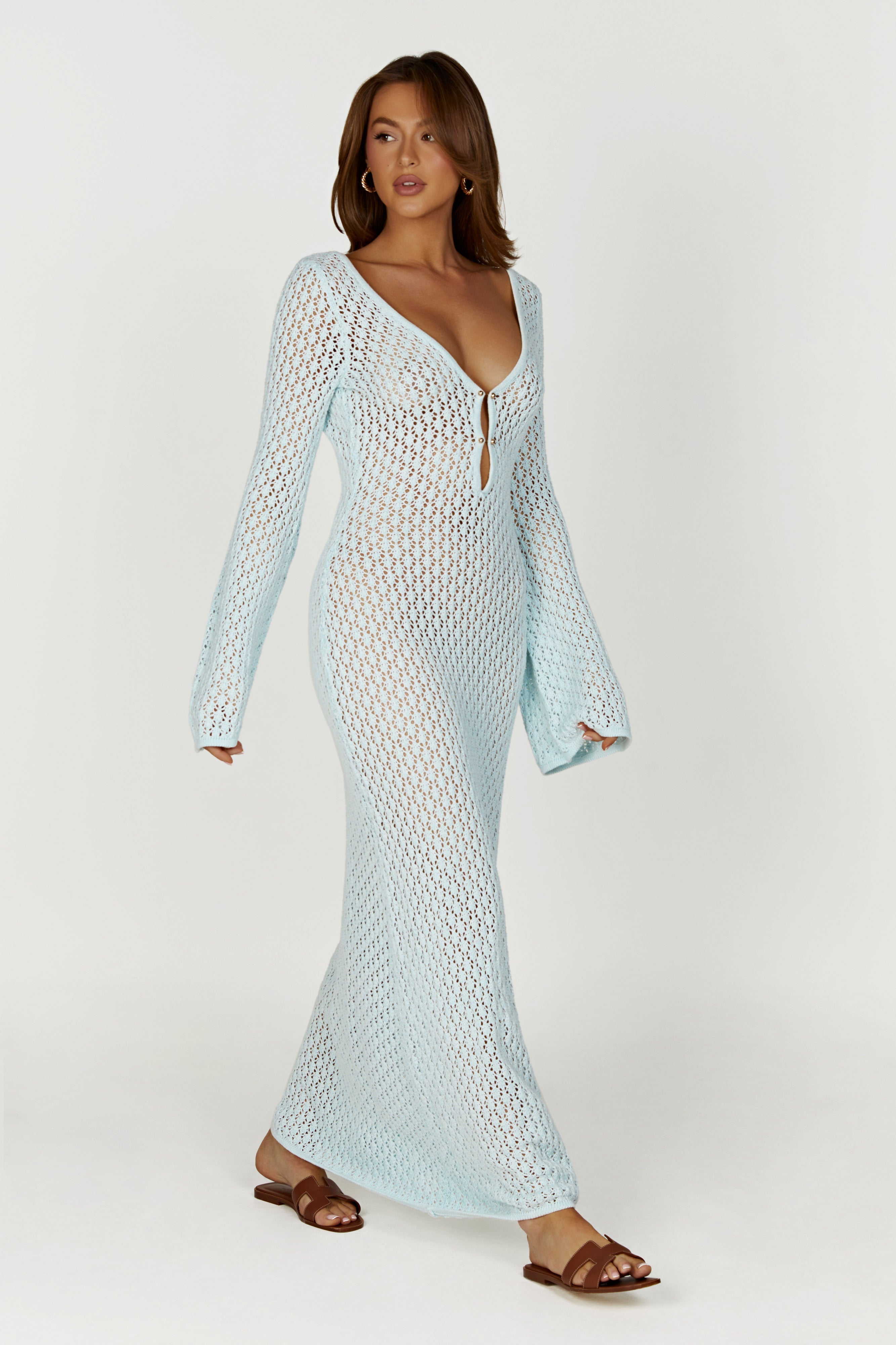 Kayleigh - Flare sleeve maxi dress