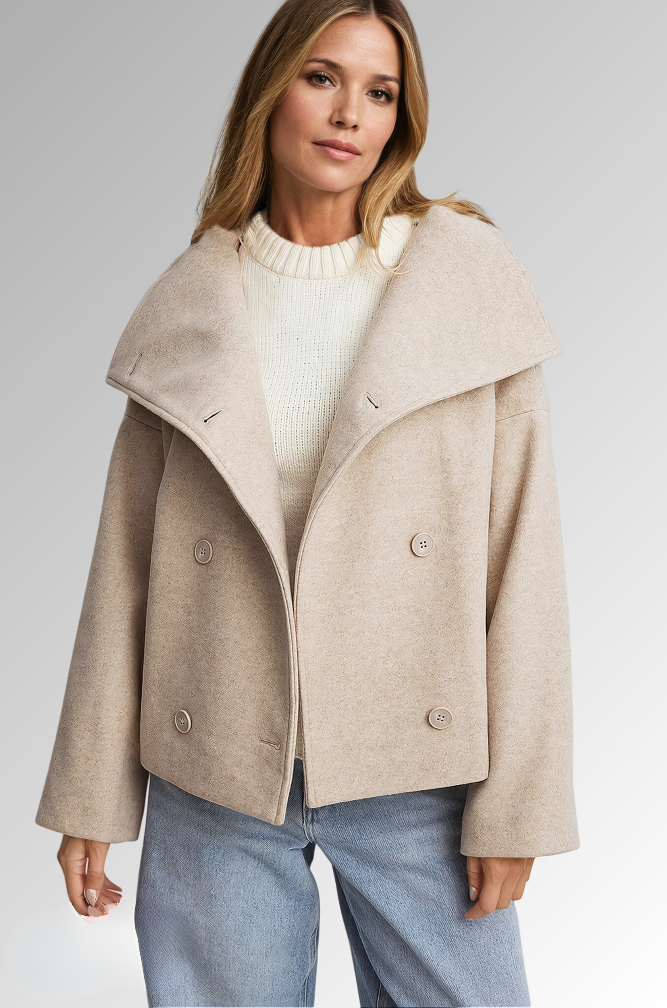 Eliza Wool Blend - Fall Coat For Woman