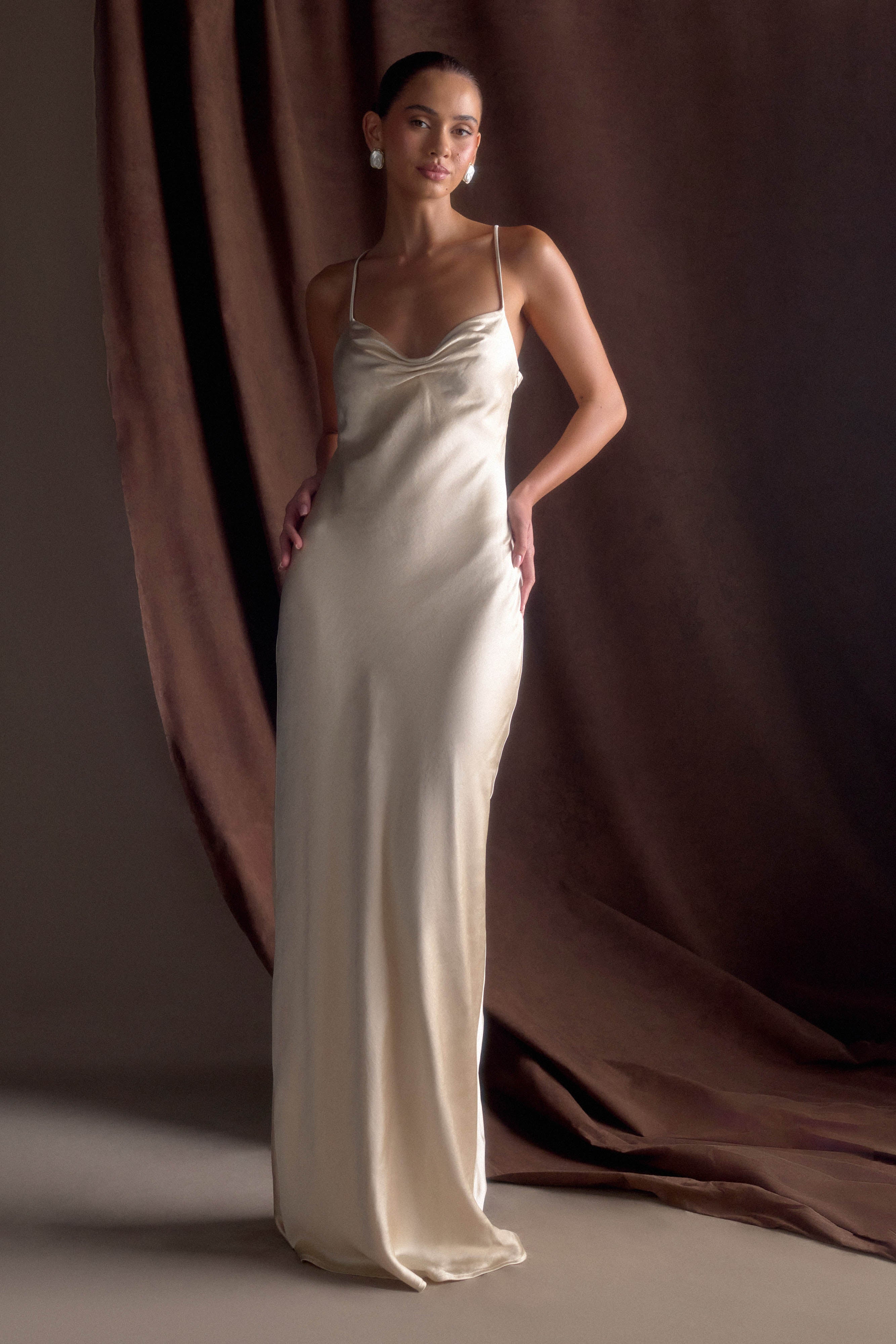 Lilly - Satin maxi dress