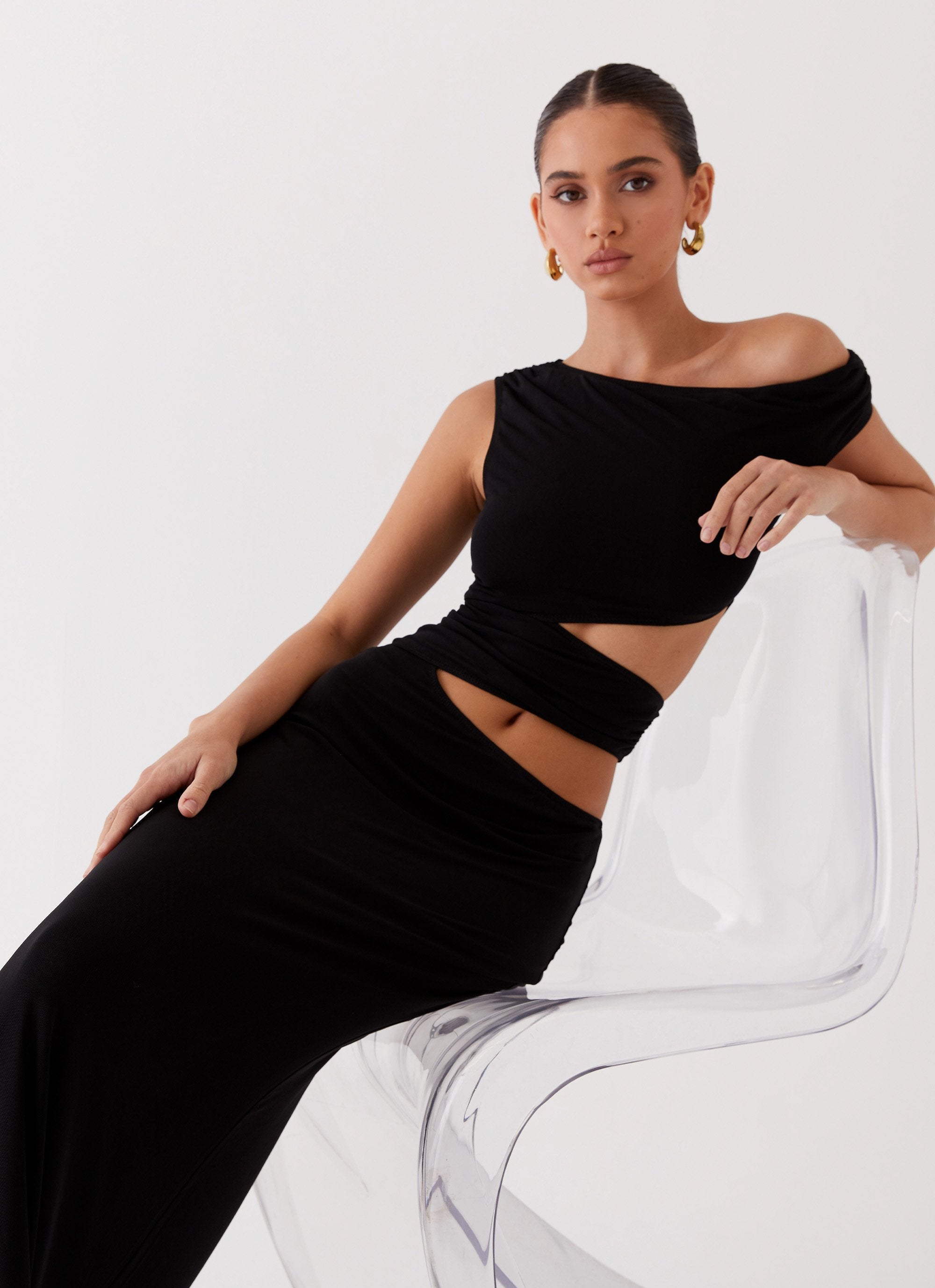 Margot - One shoulder maxi dress